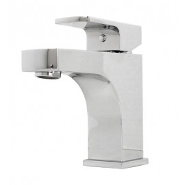 LOWA Style Brushed Nickel Solid Brass Square Design Single-hole Lever Faucet